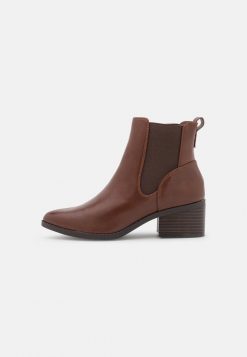 Rager Cognac Nubuck Cutout Ankle Booties