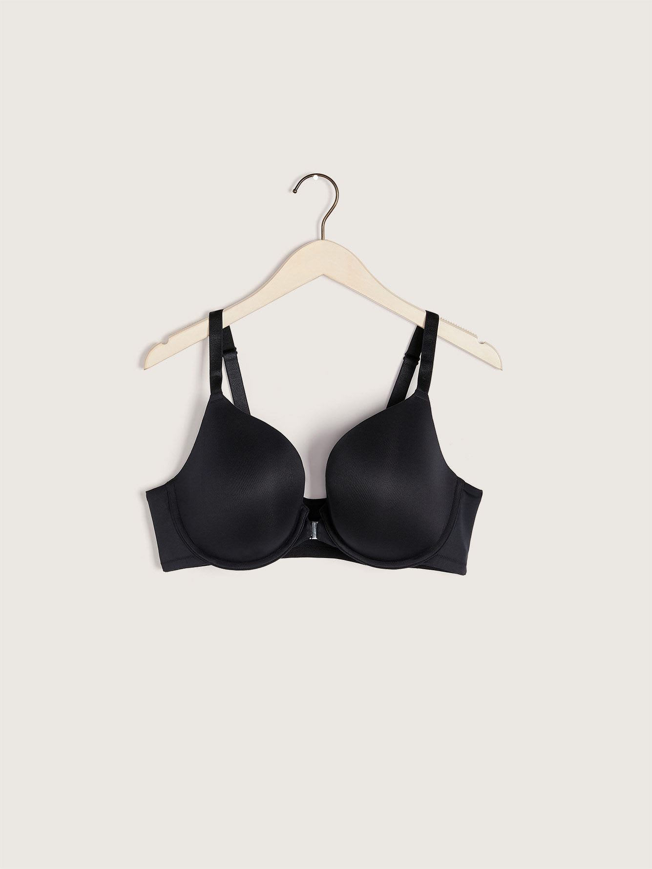 Bitz Double Layered Non Wired Full Coverage Super Support Bra - Black Beauty